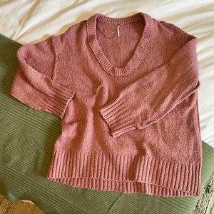 Free People Alpine Rose Oversized Sweater XS